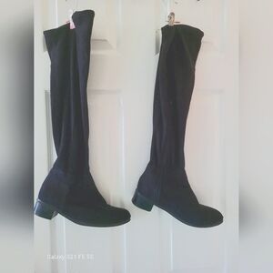 Black knee high boots